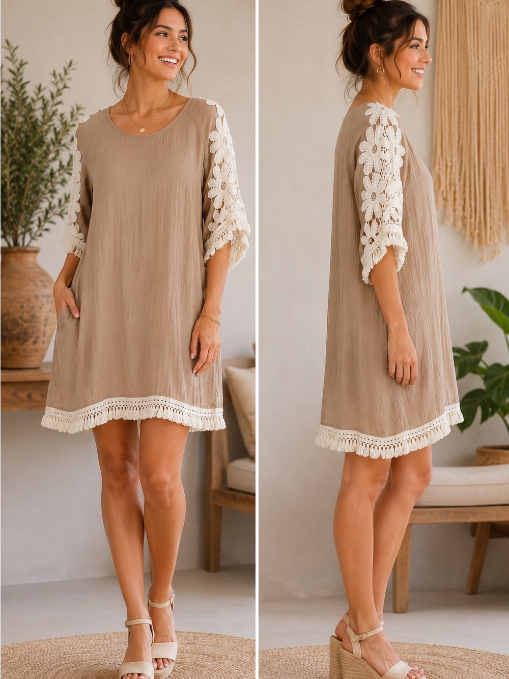 Umgee Lace & Tassels Dress 🌼 ☀️
